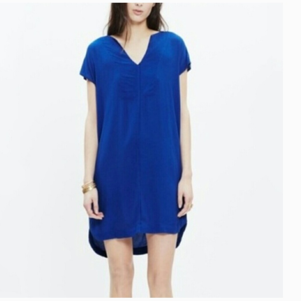 Madewell Du Jour Cobalt blue tunic dress